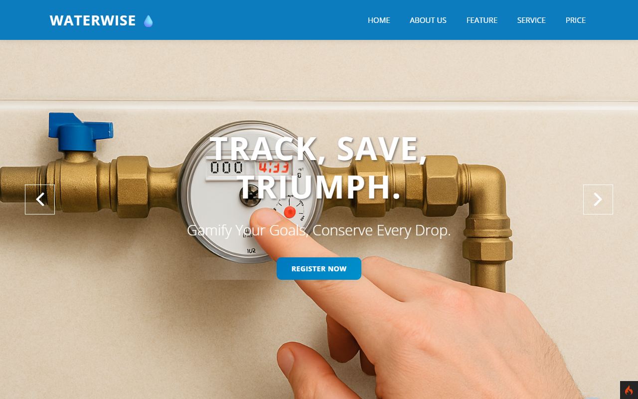 WaterWise website home page